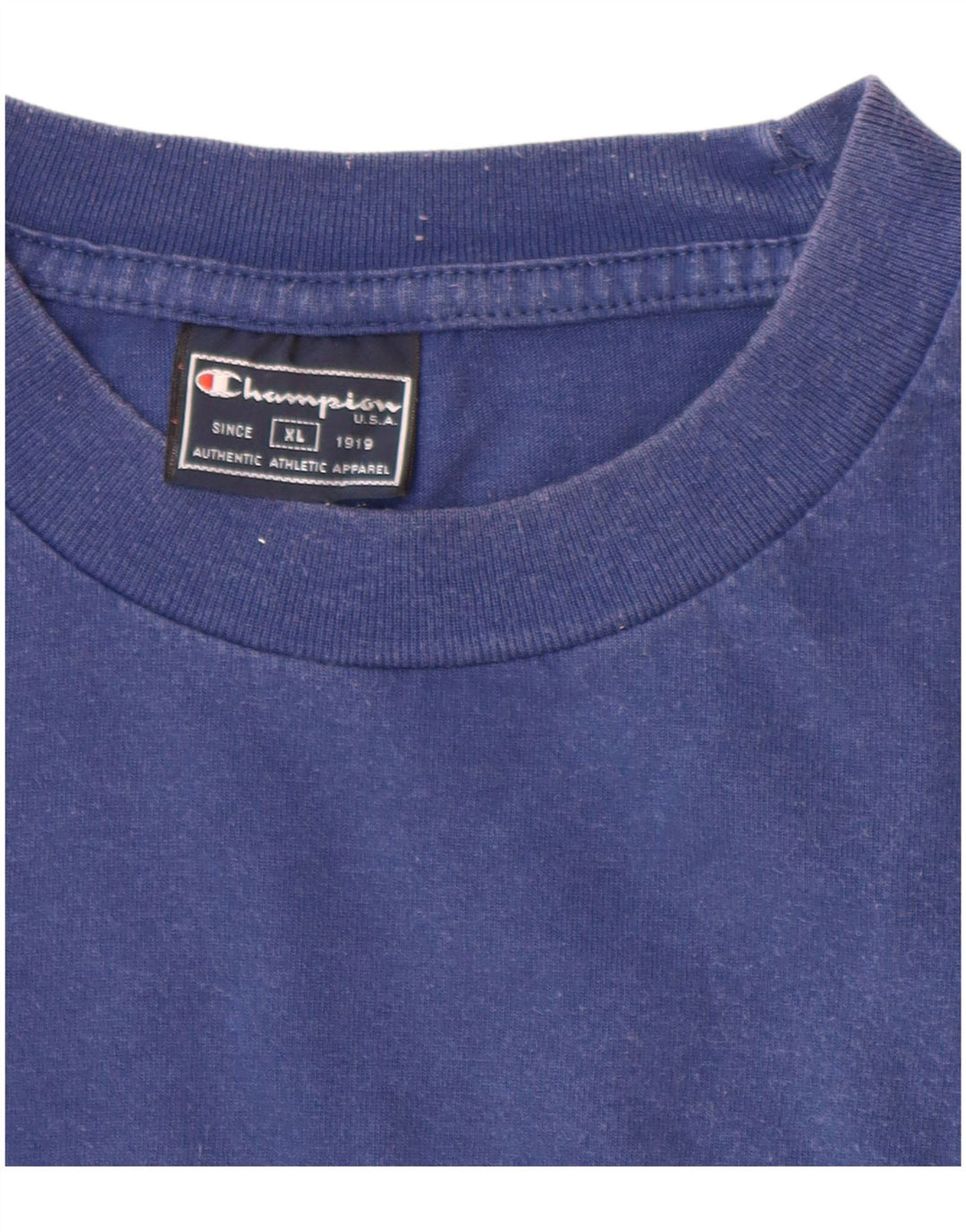 CHAMPION Mens Graphic T-Shirt Top XL Navy Blue Cotton