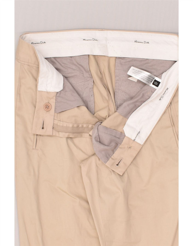 MASSIMO DUTTI Womens Slim Casual Trousers EU 38 Small W32 L30 Beige Cotton | Vintage Massimo Dutti | Thrift | Second-Hand Massimo Dutti | Used Clothing | Messina Hembry 