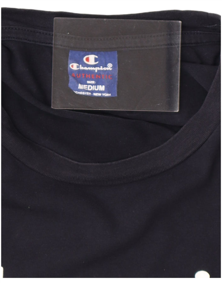 Champion Mens Graphic T-Shirt Top Medium Navy Blue