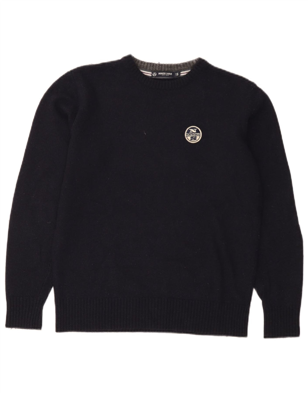 North Sails Womens Crew Neck Jumper Sweater UK 10 Small Navy Blue Wool