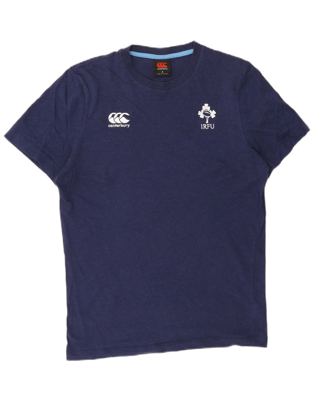 CANTERBURY Mens IRFU T-Shirt Top Small Navy Blue Cotton
