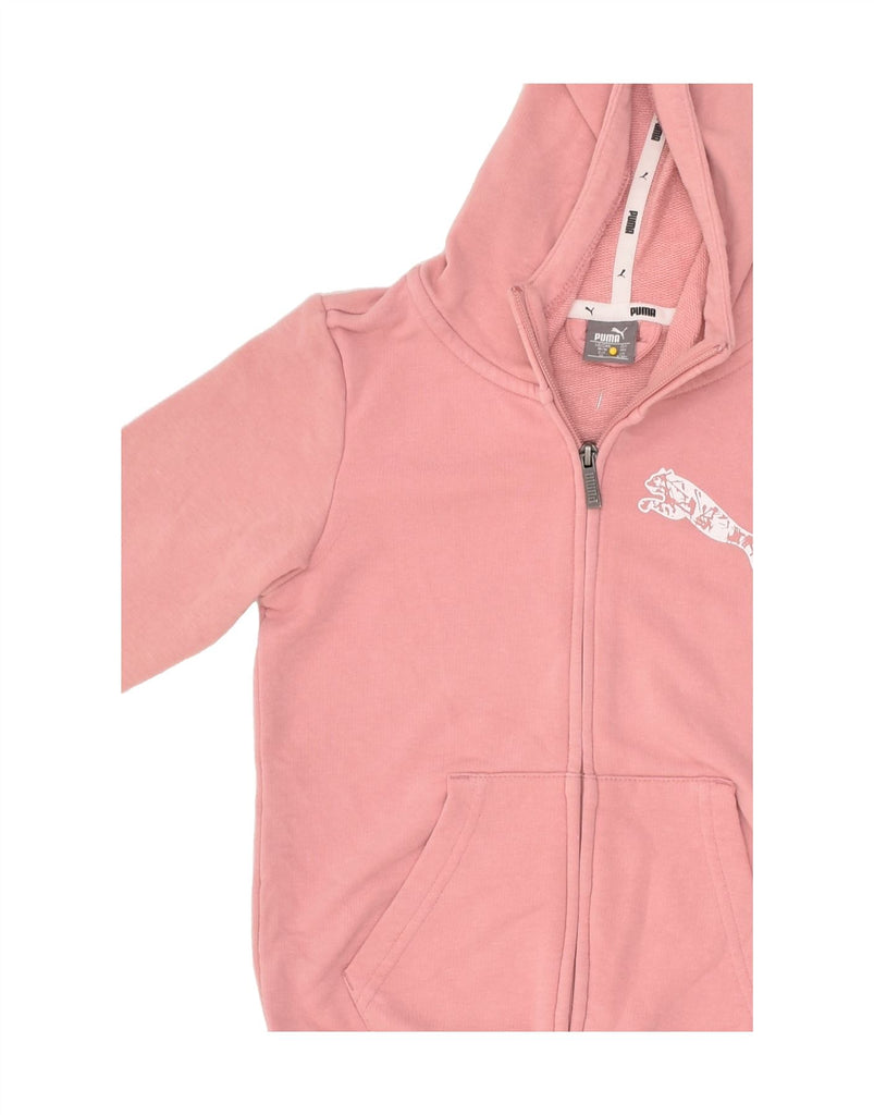 PUMA Girls Zip Hoodie Sweater 9-10 Years Pink | Vintage Puma | Thrift | Second-Hand Puma | Used Clothing | Messina Hembry 