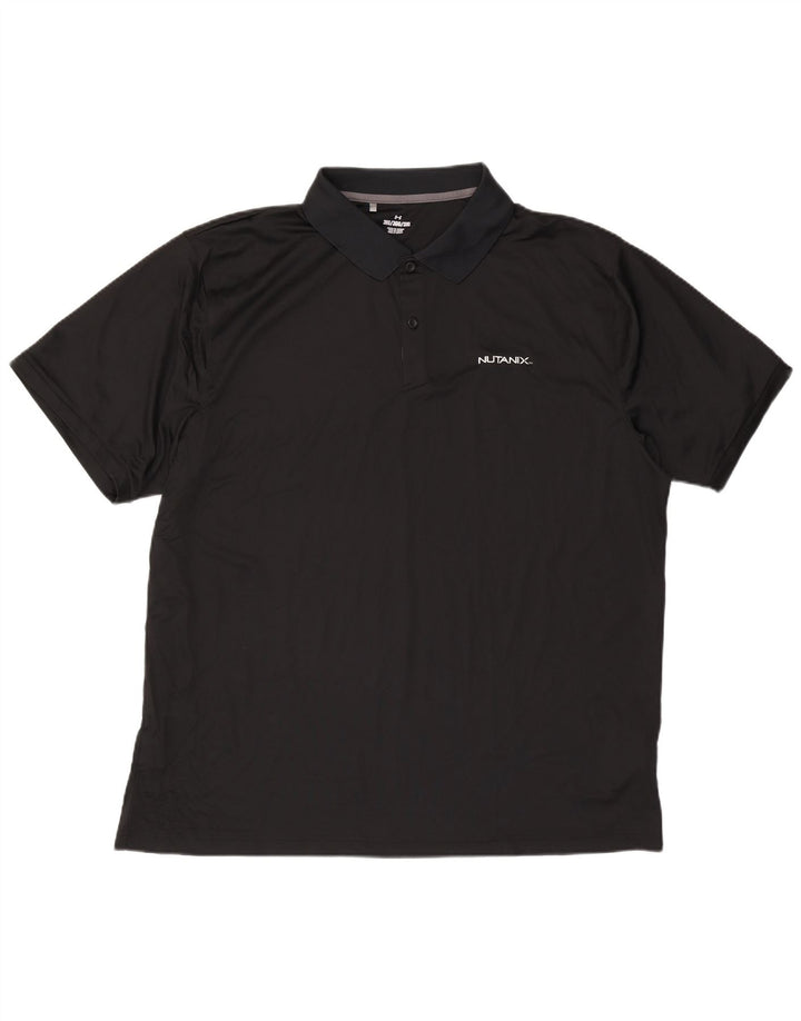 Under Armour Mens Polo Shirt 3XL Black Polyester
