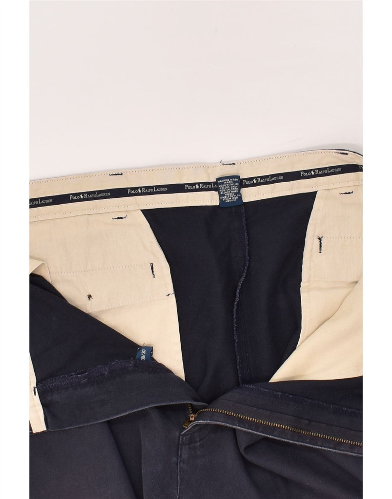 POLO RALPH LAUREN Mens Pegged Chino Trousers W38 L30 Navy Blue Cotton | Vintage Polo Ralph Lauren | Thrift | Second-Hand Polo Ralph Lauren | Used Clothing | Messina Hembry 