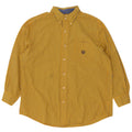 Chaps Mens Shirt Large Yellow Gingham Cotton