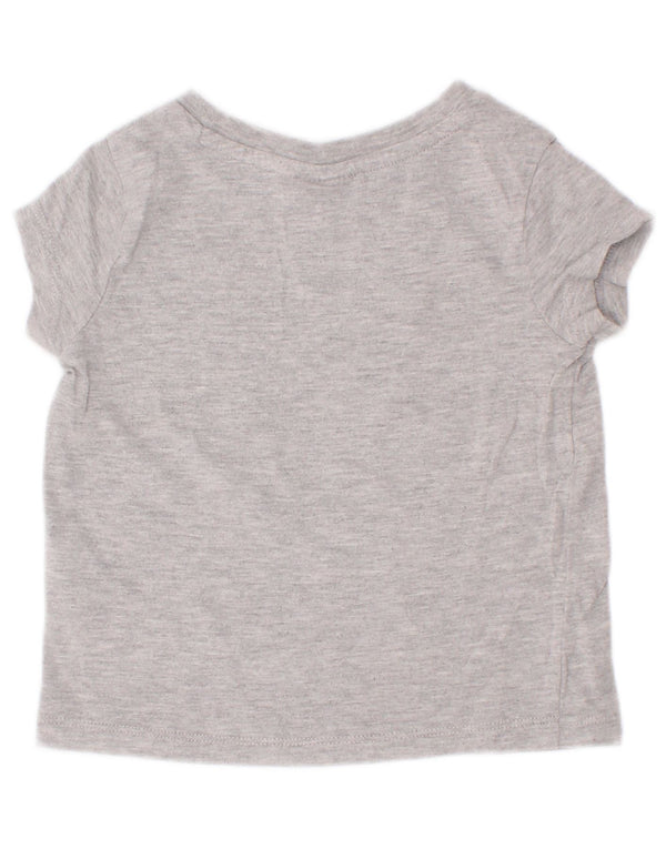 Puma Baby Girls Short Sleeve Graphic T-Shirt Top 18-24 Months Grey Flecked
