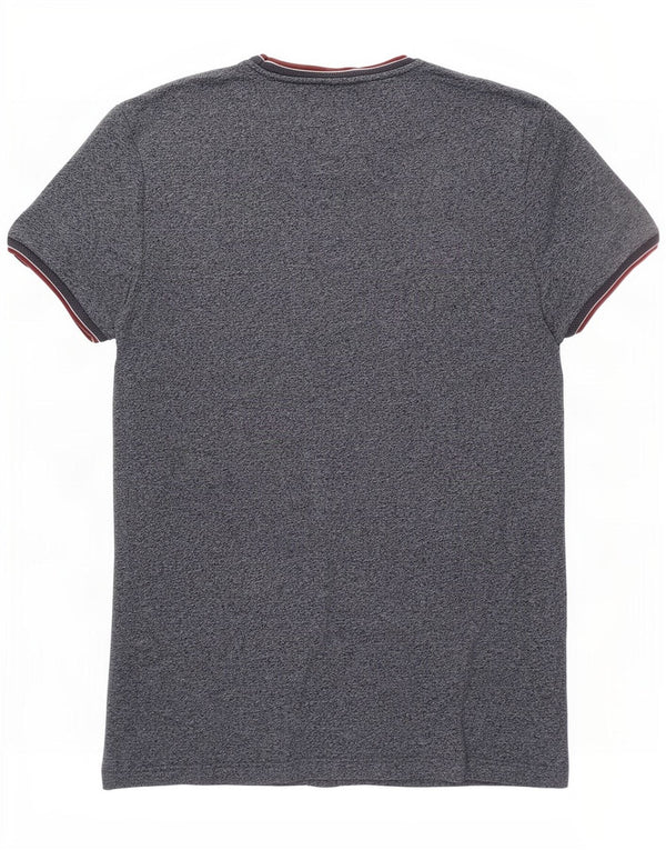 Jack Wills Mens T-Shirt Top Medium Navy Blue Flecked Cotton