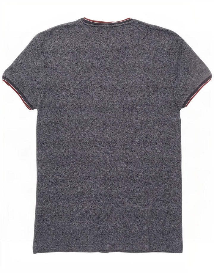 Jack Wills Mens T-Shirt Top Medium Navy Blue Flecked Cotton