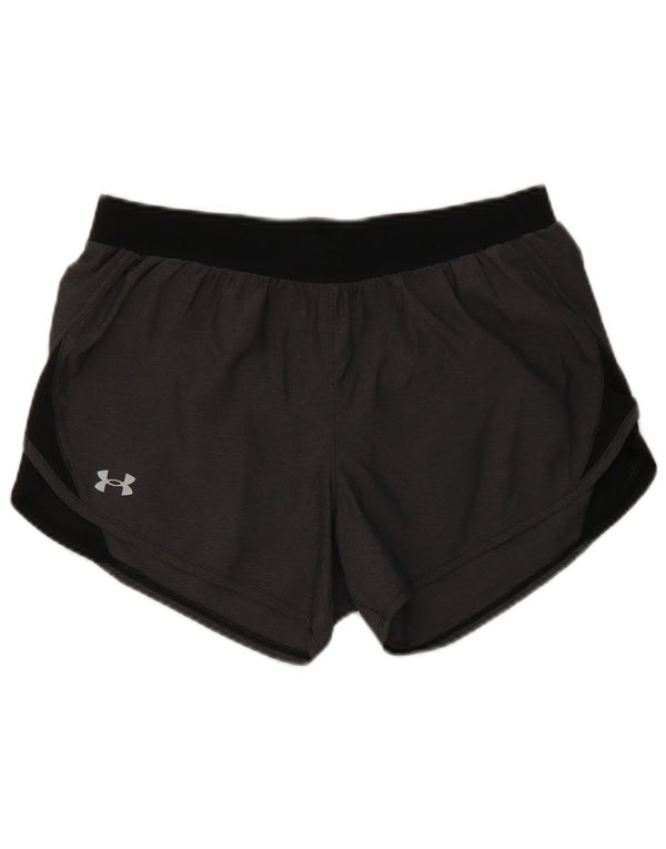 Under Armour Womens Heat Gear Sport Shorts UK 14 Medium Grey Polyester