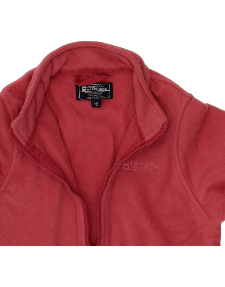 MOUNTAIN WAREHOUSE Girls Fleece Jacket 11-12 Years Pink Polyester Vintage Mountain Warehouse and Second-Hand Mountain Warehouse from Messina Hembry 