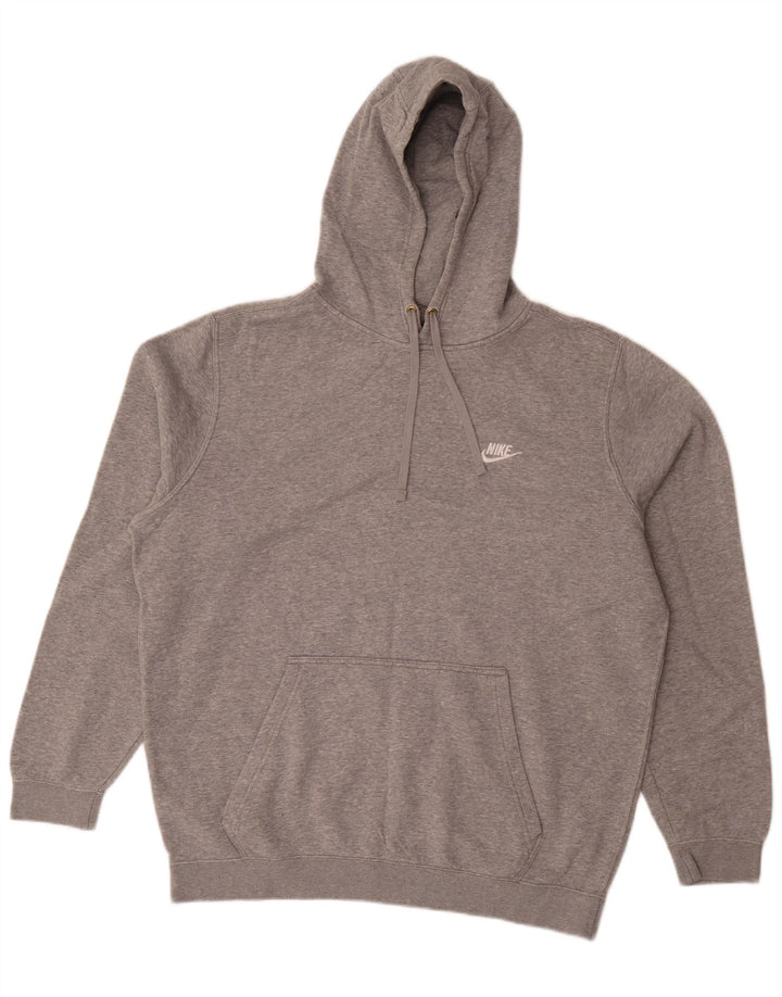 Nike Mens Hoodie Jumper XL Grey Flecked Cotton