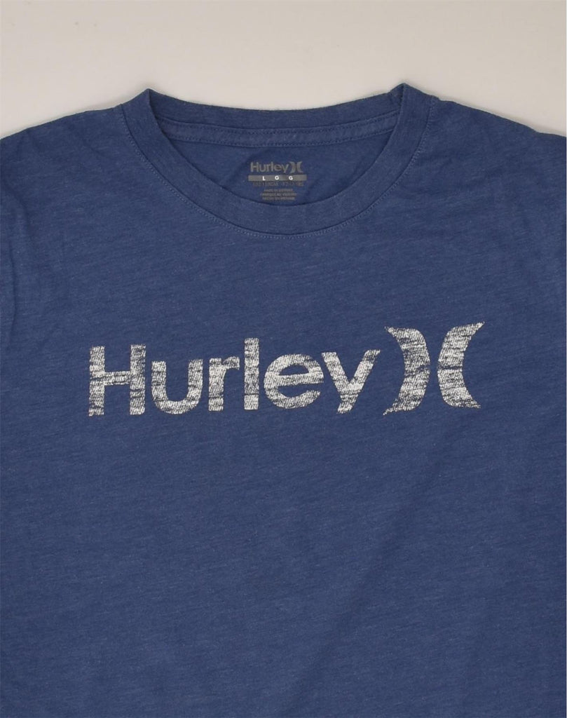 HURLEY Boys Graphic T-Shirt Top 12-13 Years Blue Cotton | Vintage Hurley | Thrift | Second-Hand Hurley | Used Clothing | Messina Hembry 