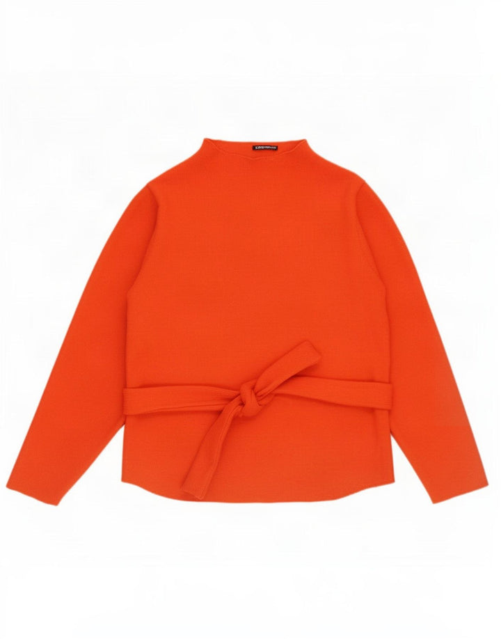 Zara Womens Oversized Turtle Neck Jumper Sweater UK 10 Small Orange