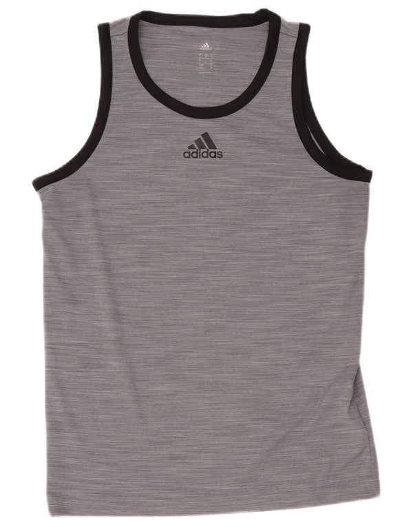 Adidas Mens Vest Top Small Grey Flecked Polyester