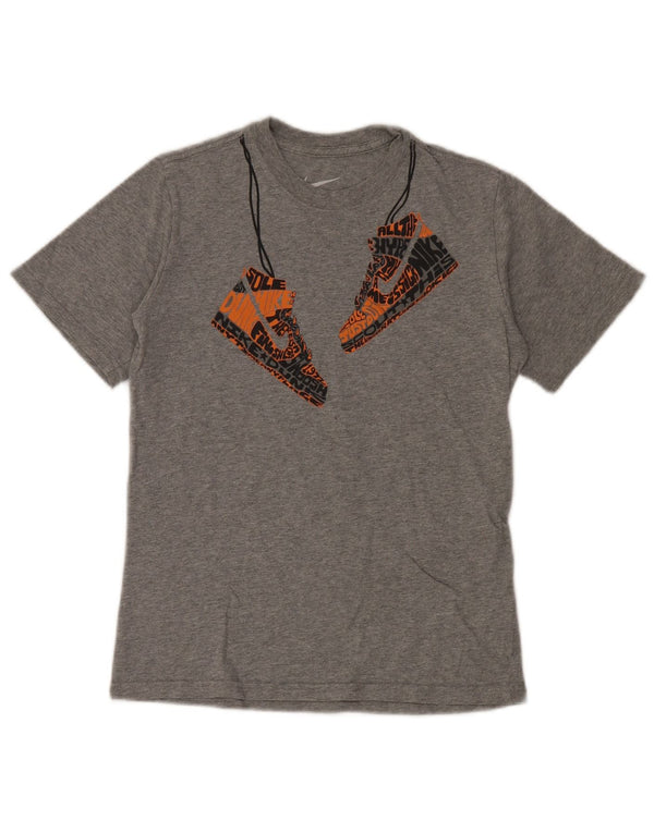Nike Boys Graphic T-Shirt Top 10-11 Years Medium Grey Cotton