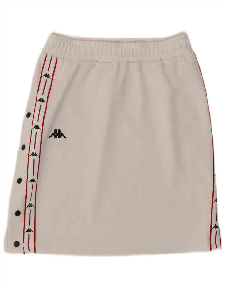 KAPPA Womens Graphic Straight Skirt Medium W28 White