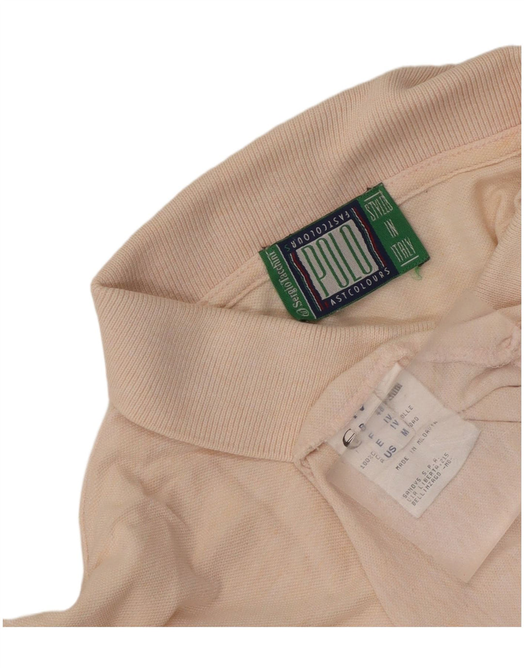 Sergio Tacchini Mens Polo Shirt Medium Pink Cotton