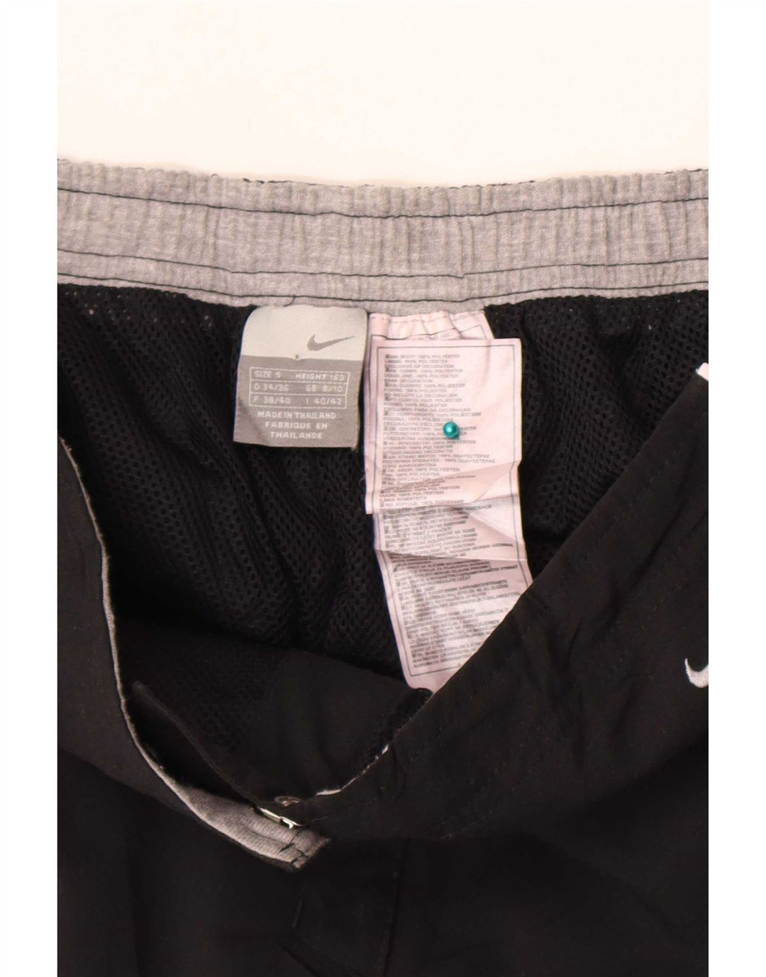 Nike Womens Bermuda Sport Shorts UK 8/10 Small  Black Striped Polyester