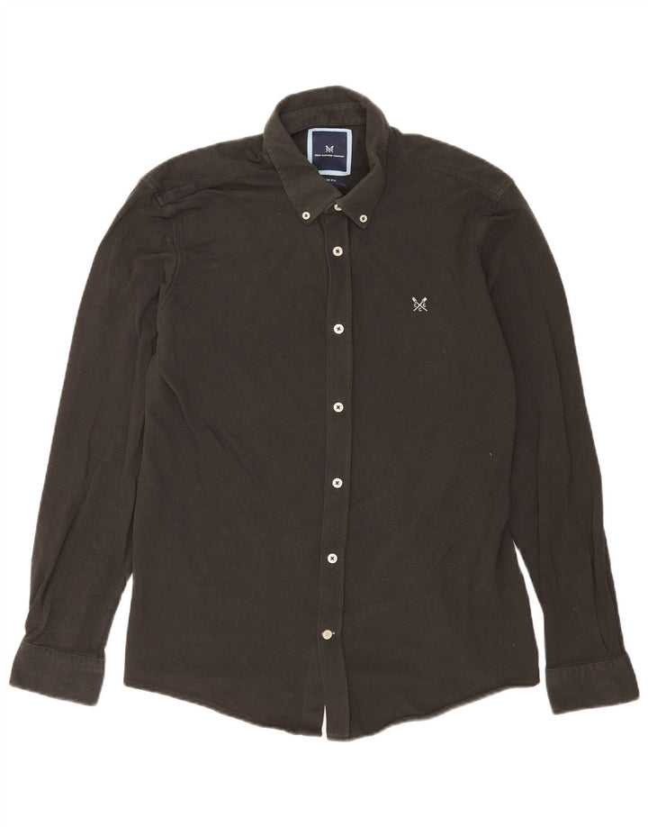 Crew Clothing Mens Slim Fit Shirt Large Black Cotton