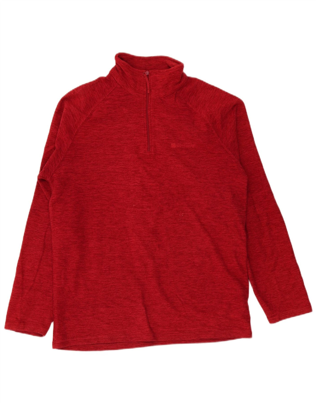 Mountain Warehouse Mens Zip Neck Fleece Jumper Medium Red Flecked Polyester