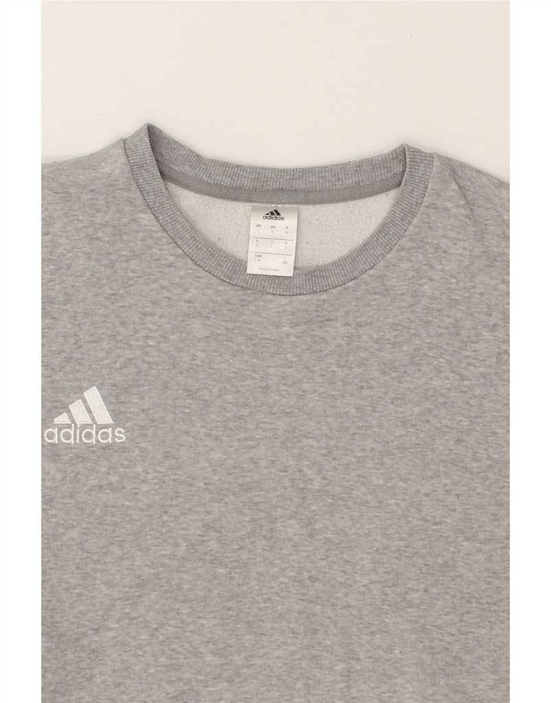 ADIDAS Mens Sweatshirt Jumper Large Grey Cotton | Vintage Adidas | Thrift | Second-Hand Adidas | Used Clothing | Messina Hembry 