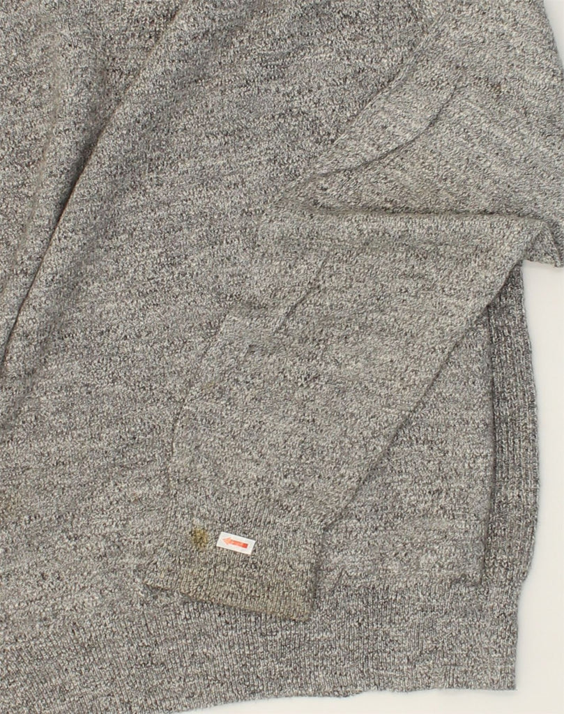 TOMMY HILFIGER Mens Crew Neck Jumper Sweater Small Grey Flecked Cotton | Vintage Tommy Hilfiger | Thrift | Second-Hand Tommy Hilfiger | Used Clothing | Messina Hembry 