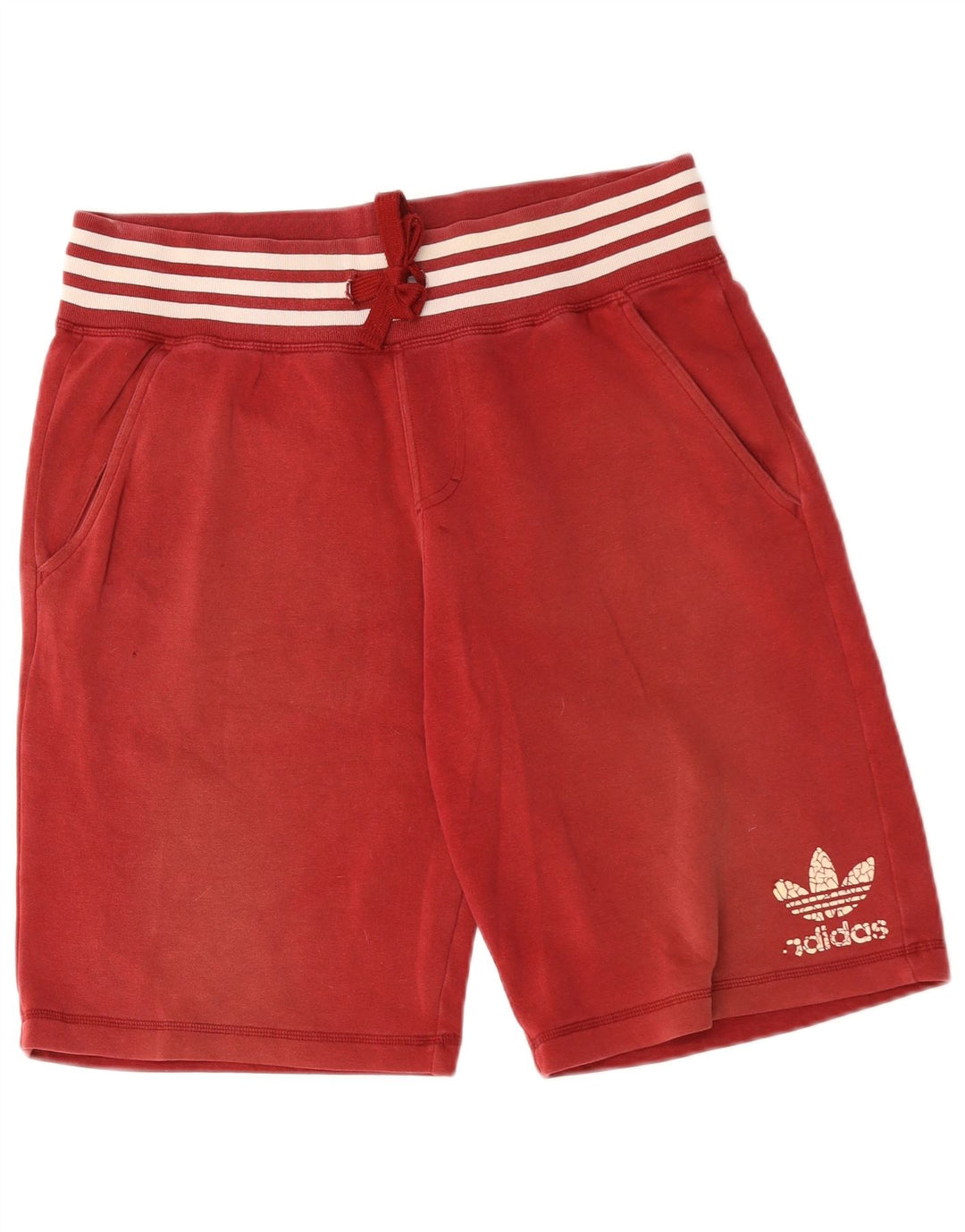 ADIDAS Mens Sport Shorts Medium Red Cotton