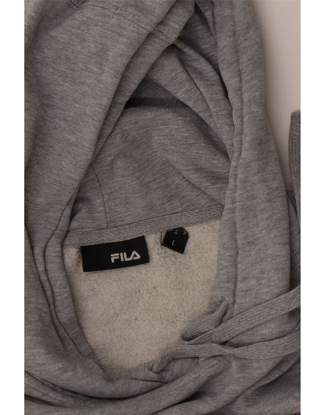Fila Womens Oversized Hoodie Jumper UK 16 Large Grey Flecked