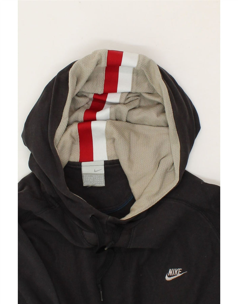 NIKE Mens Graphic Hoodie Jumper UK 36/38 Small Black Cotton Vintage Nike and Second-Hand Nike from Messina Hembry 