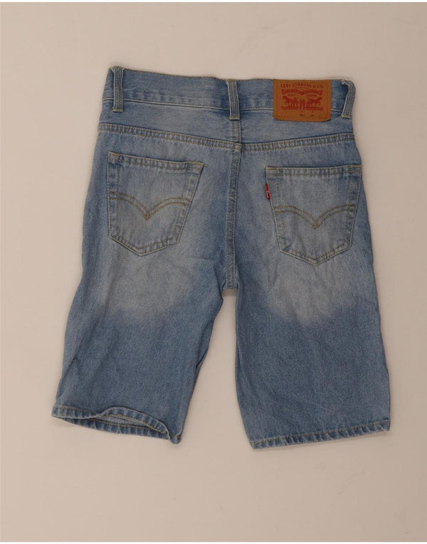 Levi's Boys 505 Regular Denim Shorts 7-8 Years W24 Blue Cotton