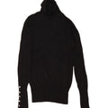 Zara Womens Roll Neck Jumper Sweater UK 10 Small Black Rayon