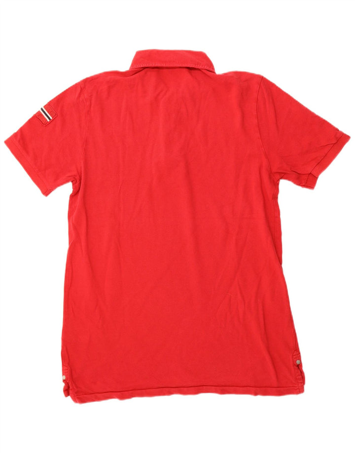 NAPAPIJRI Mens Polo Shirt Large Red Cotton
