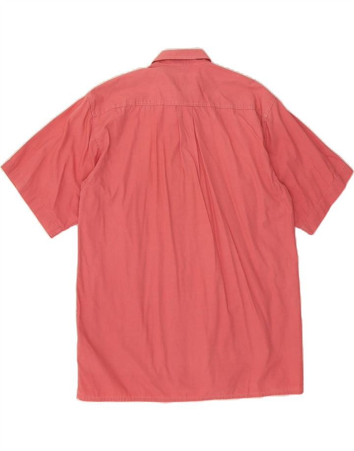 CAREERS Mens Short Sleeve Shirt Medium Red Cotton Vintage Careers and Second-Hand Careers from Messina Hembry 