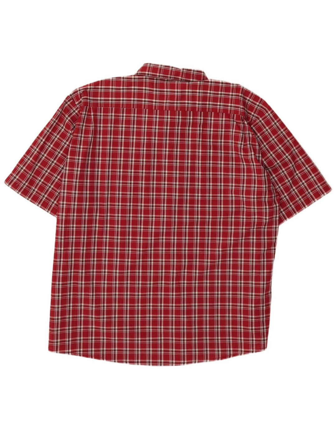 Wrangler Mens Short Sleeve Shirt 3XL Red Check Cotton