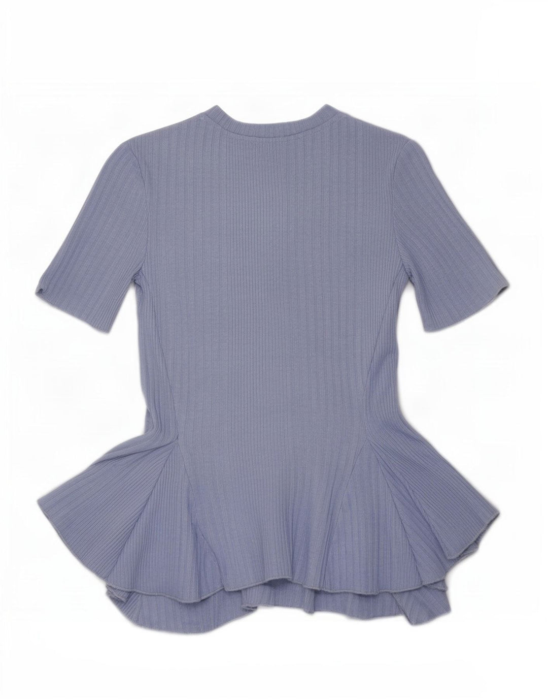 Zara Womens Crop Asymmetric Blouse Top UK 8 Small Blue