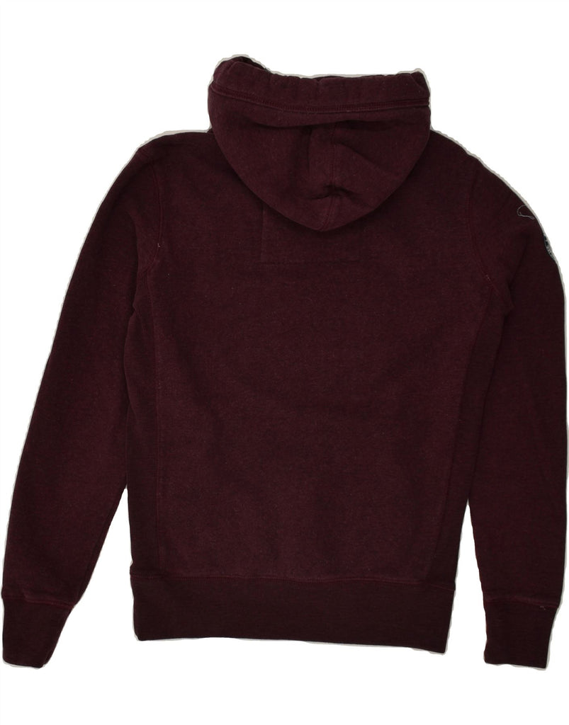 SUPERDRY Mens Graphic Hoodie Jumper Small Burgundy Cotton | Vintage Superdry | Thrift | Second-Hand Superdry | Used Clothing | Messina Hembry 