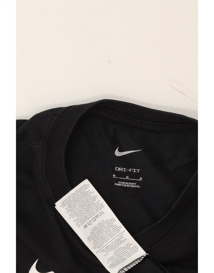 NIKE Mens Dri Fit T-Shirt Top Medium Black Cotton Vintage Nike and Second-Hand Nike from Messina Hembry 