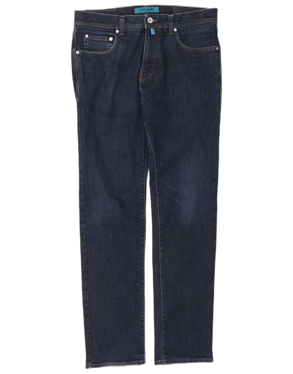 Pierre Cardin Mens Lyon Tapered Jeans W36 L34 Navy Blue Cotton