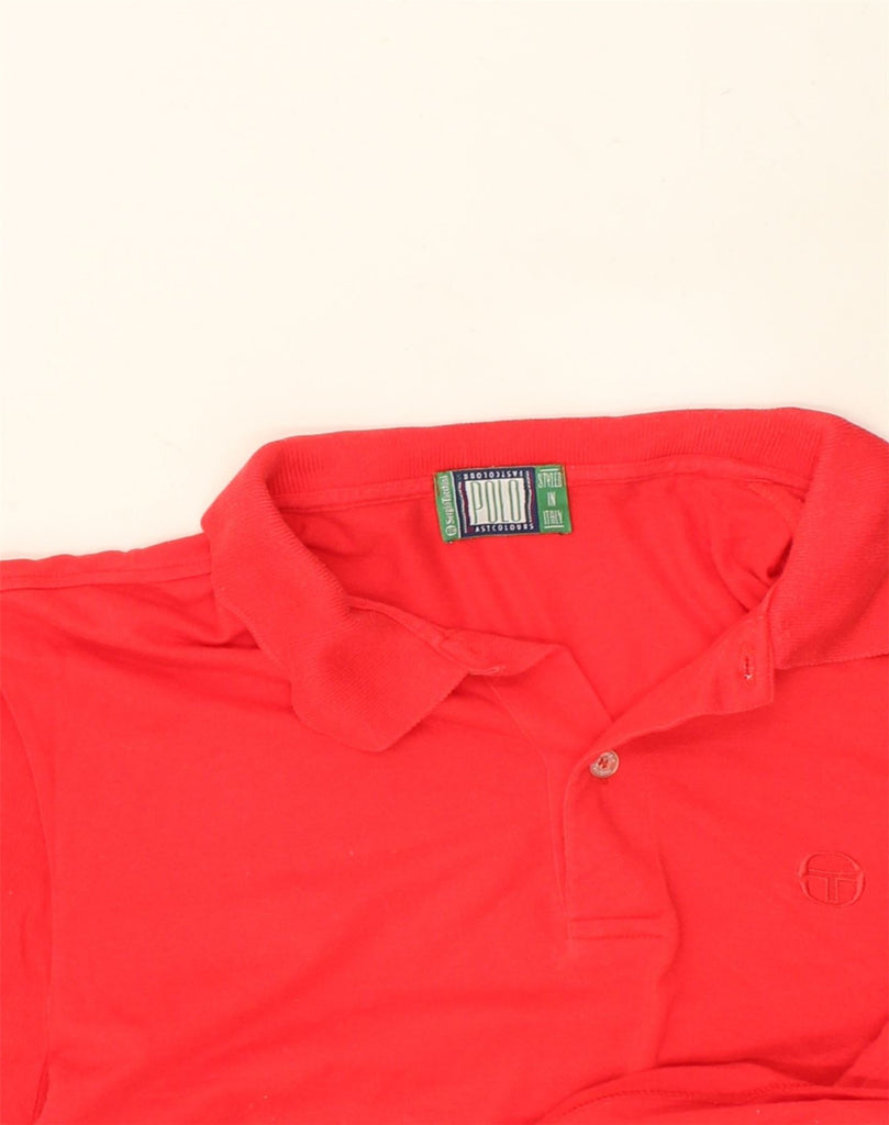 SERGIO TACCHINI Mens Polo Shirt Medium Red Cotton | Vintage Sergio Tacchini | Thrift | Second-Hand Sergio Tacchini | Used Clothing | Messina Hembry 