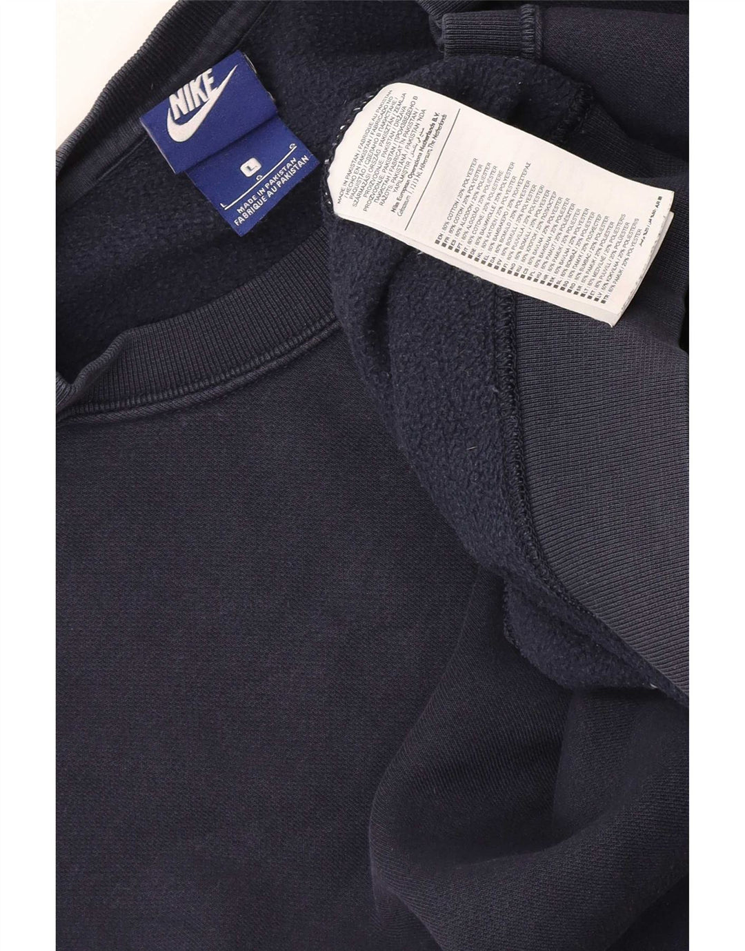 Nike Mens Sweatshirt Jumper Large Navy Blue Cotton