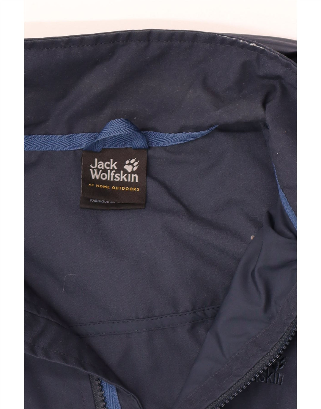 Jack Wolfskin Womens Hooded Windbreaker Jacket UK 12 Medium Navy Blue