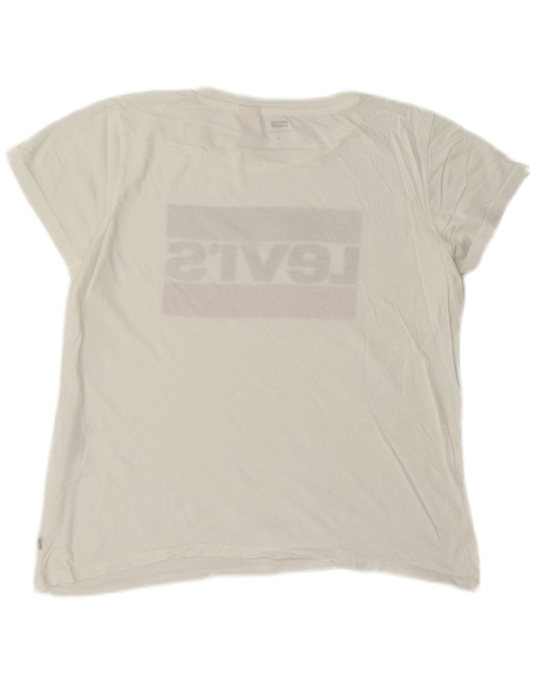 Levi's Womens Graphic T-Shirt Top UK 14 Medium White