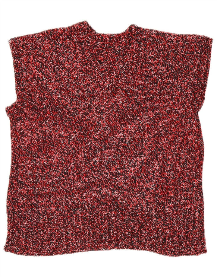 Vintage Womens Vest Tank Top UK 18 XL Red Flecked