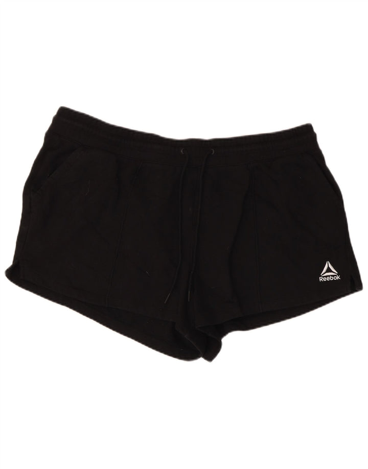 Reebok Womens Sport Shorts UK 20 2XL Black Cotton