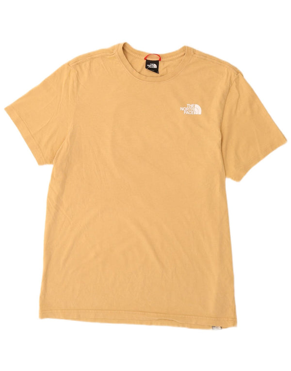 THE NORTH FACE Mens Graphic T-Shirt Top Medium Beige Cotton