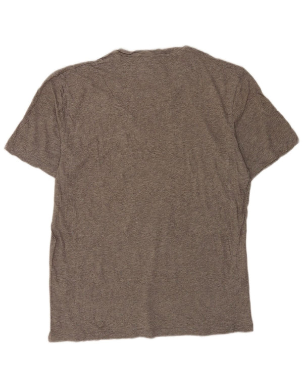 Cos Mens T-Shirt Top Medium Grey Flecked Cotton
