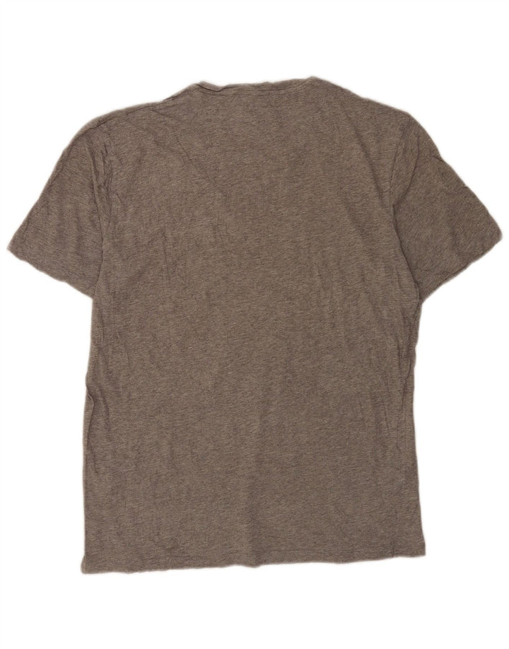 Cos Mens T-Shirt Top Medium Grey Flecked Cotton