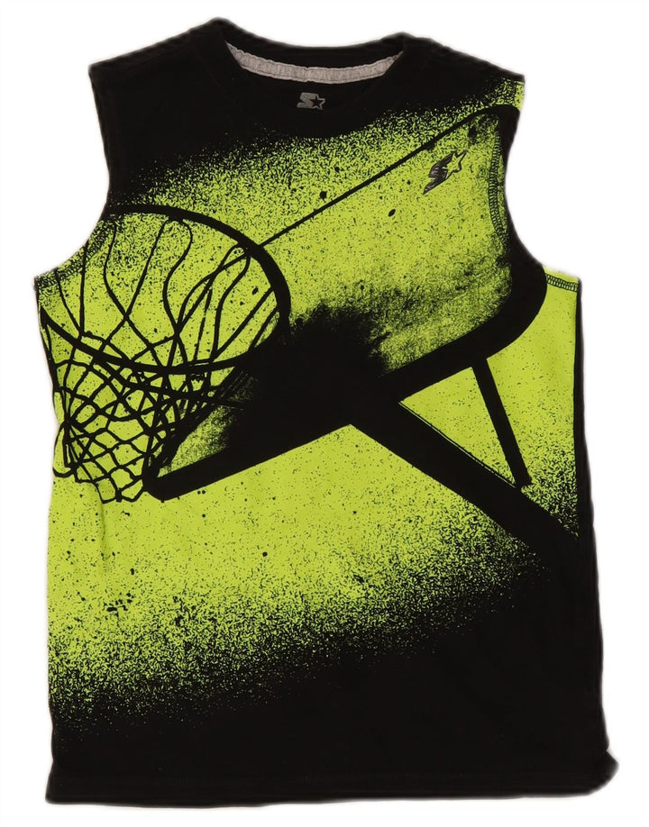 Starter Boys Graphic Vest Top 10-11 Years Large Black Colourblock