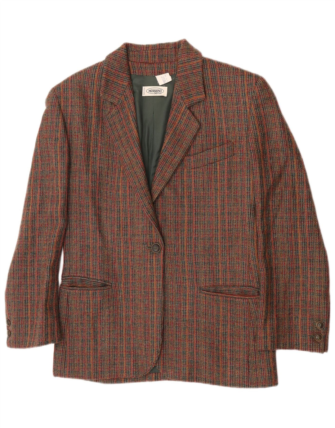 Missoni Womens Blazer Jacket UK 12 Medium Multicoloured Striped Classic