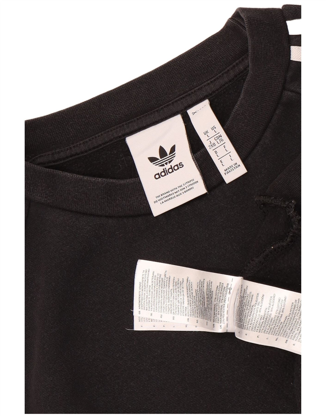 ADIDAS Mens Sweatshirt Jumper Large Black Cotton